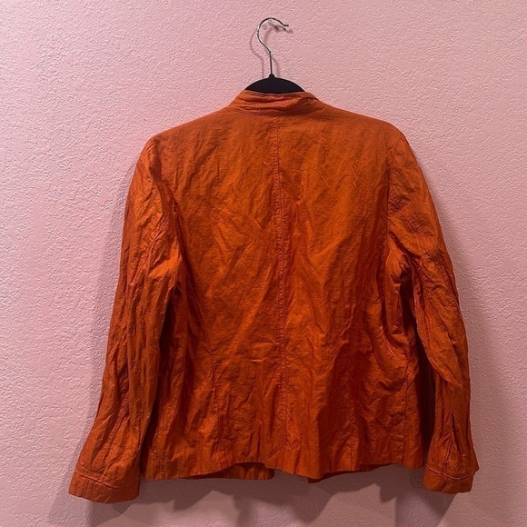 CHICO’S Women’s Orange Blazer Jacket Size 2 - Picture 3 of 5